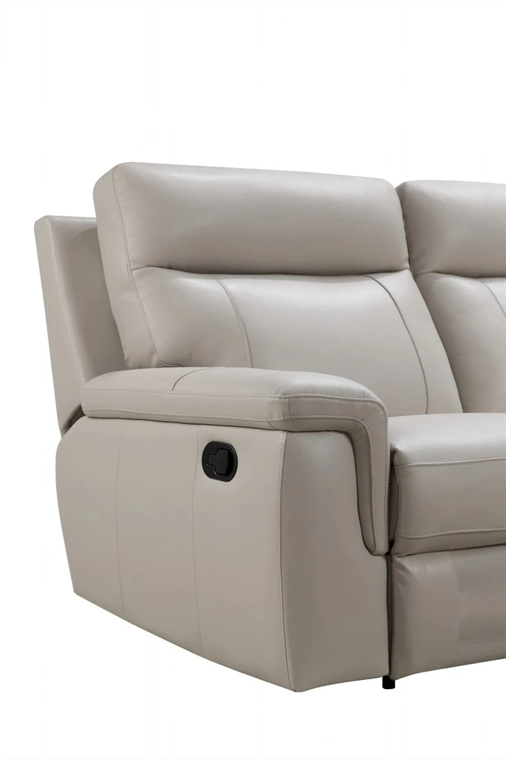 Geniune Leather L Shape Reclining Sofa